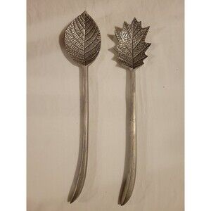 Leaf shaped salad utensils 14" long